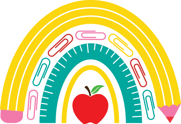 School Supplies Rainbow